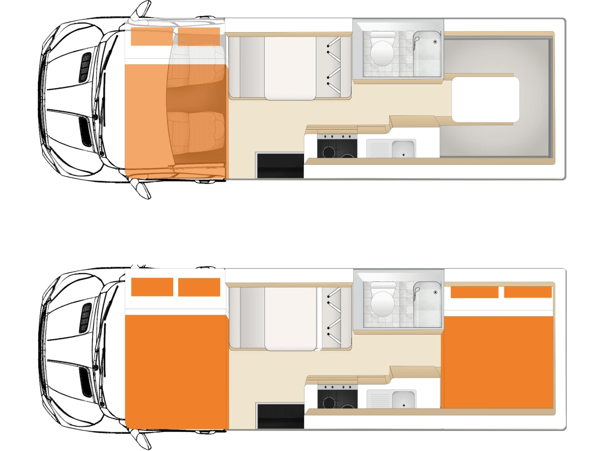 Apollo Euro Camper New Zealand - Floor Plan