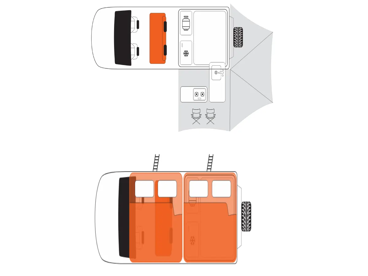 4WD Overland Camper - Floor Plans