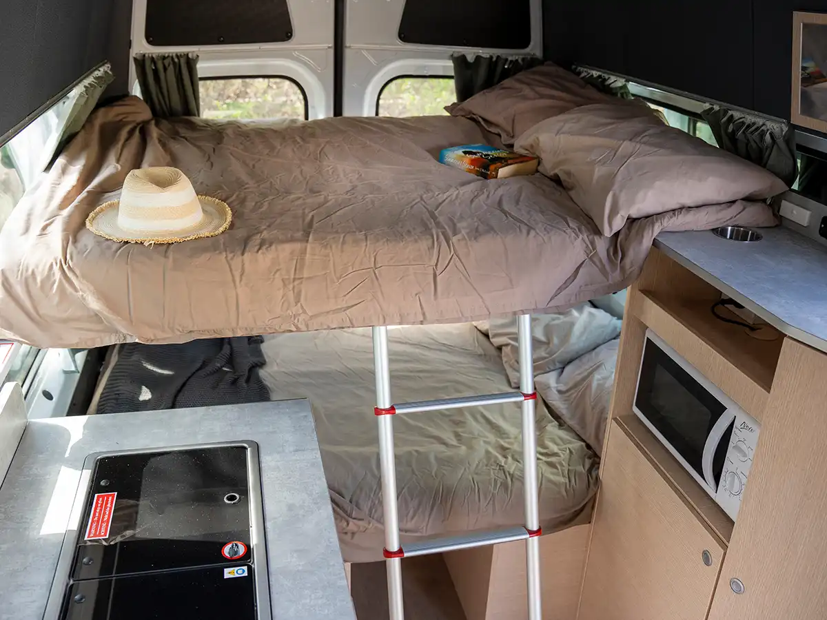 Endeavour Camper upper and lower bunk bed