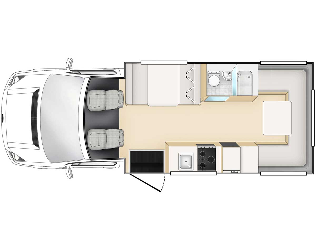 Euro Camper - Day floorplan
