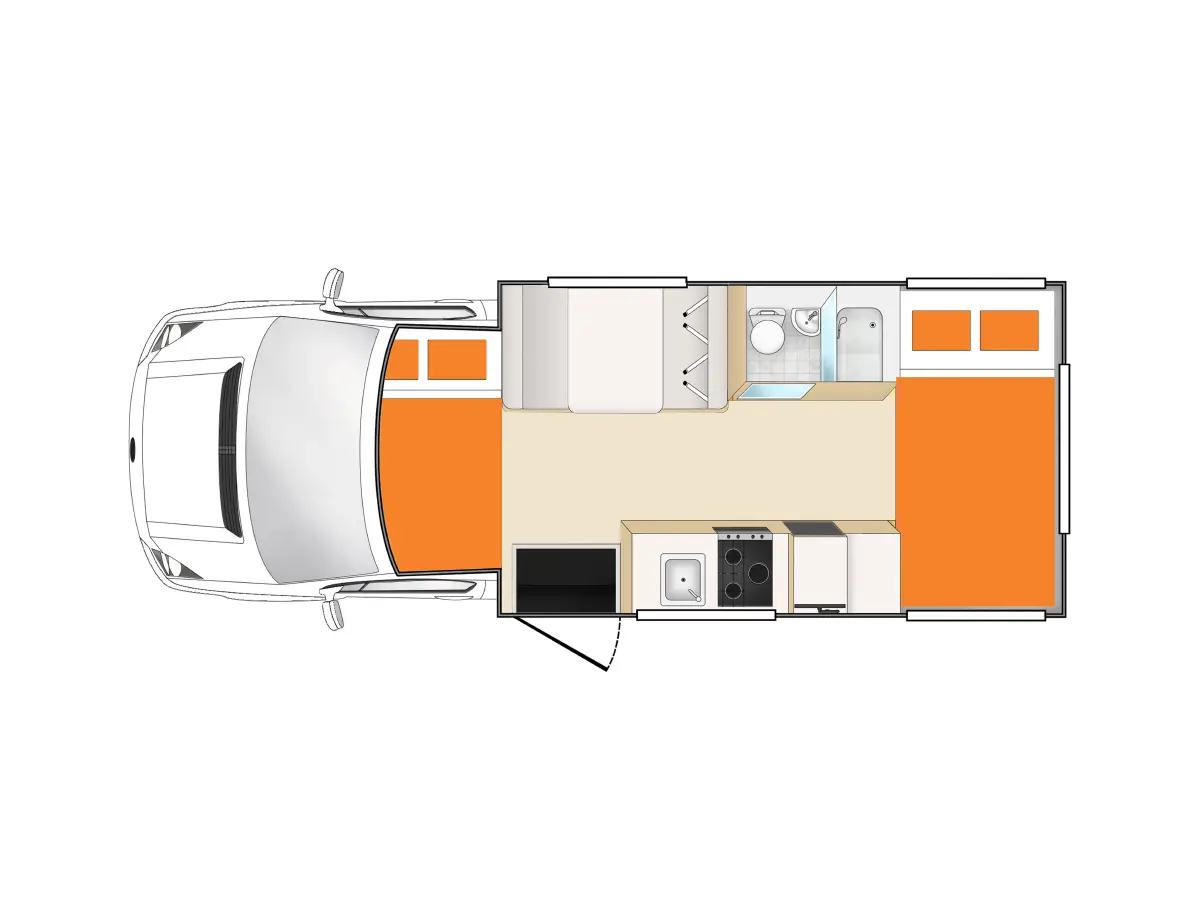 Euro Camper - Night floorplan