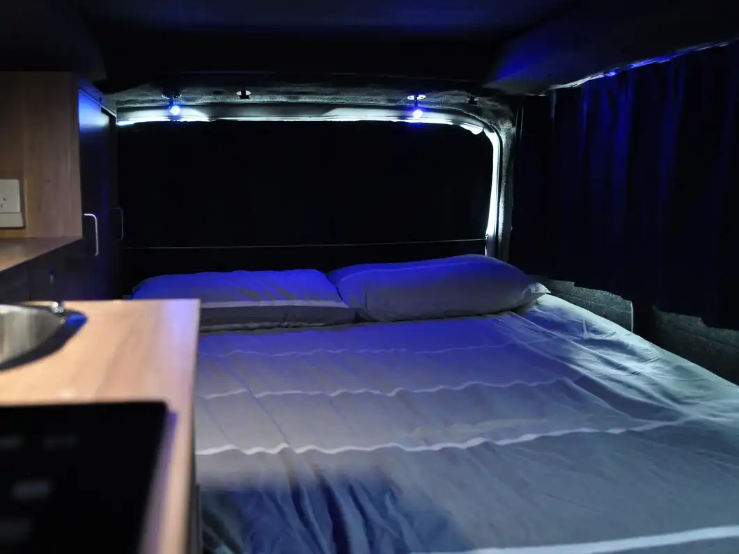 AR 4 Berth Campervan - Lower Bunk Bed with Ambience Light