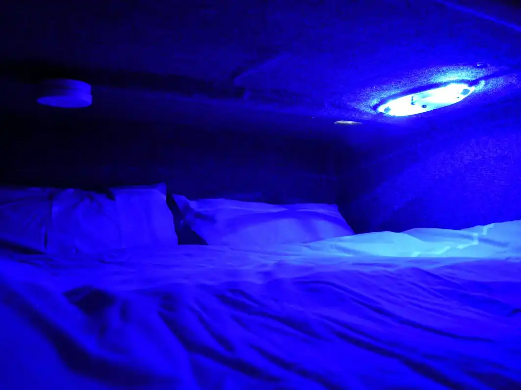 AR 4 Berth Campervan - Upper Bunk Bed with Ambience Light