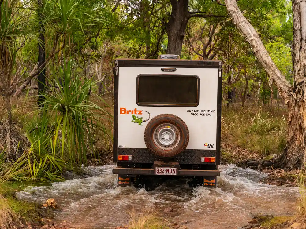 4WD Maverick Camper Crossing Water