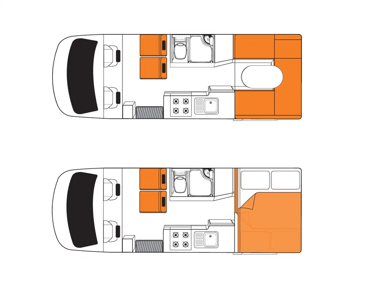 Discovery 4 Berth -  floorplan view