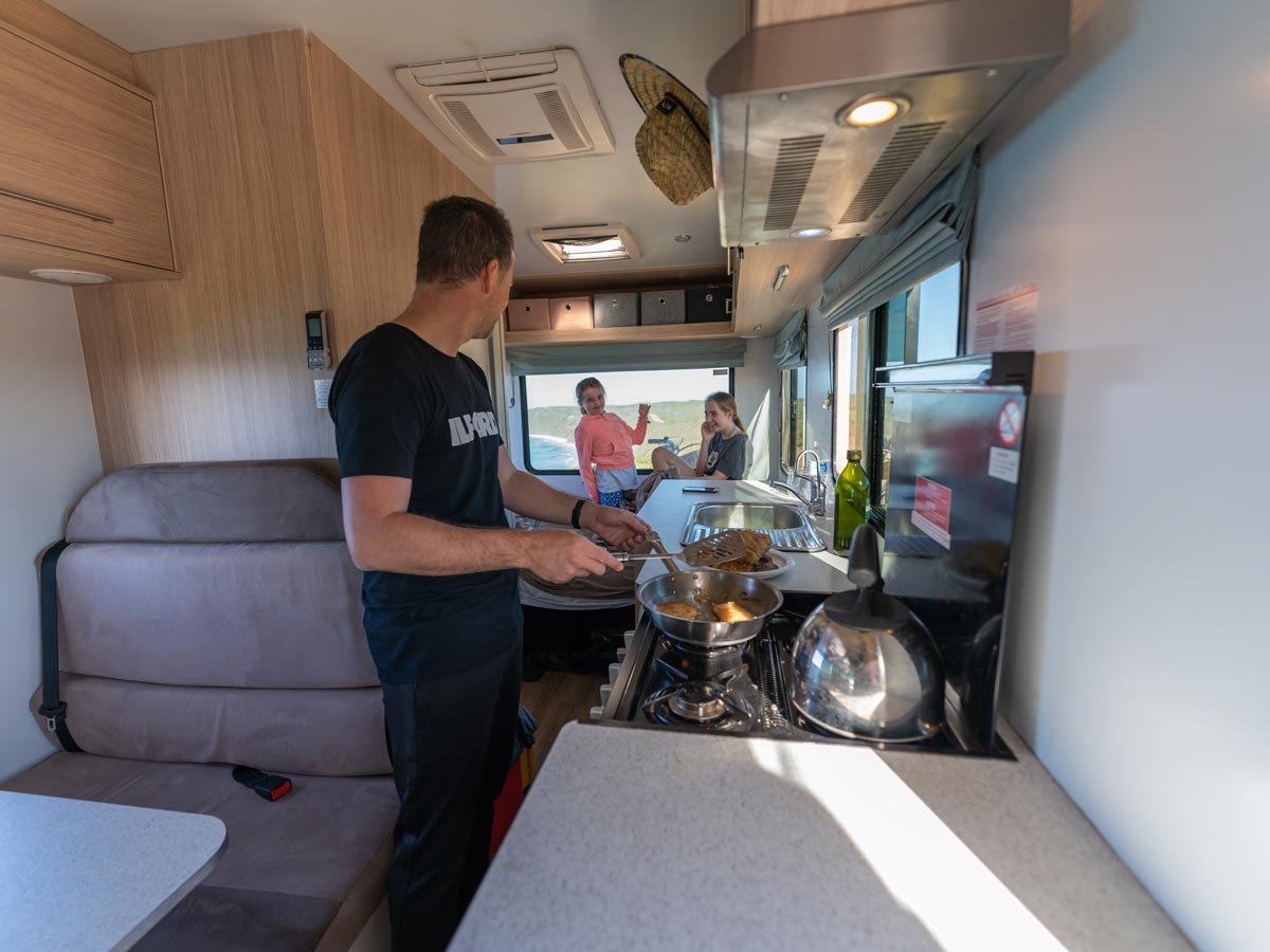 Explorer Motorhome 4 Berth -  kitchen view