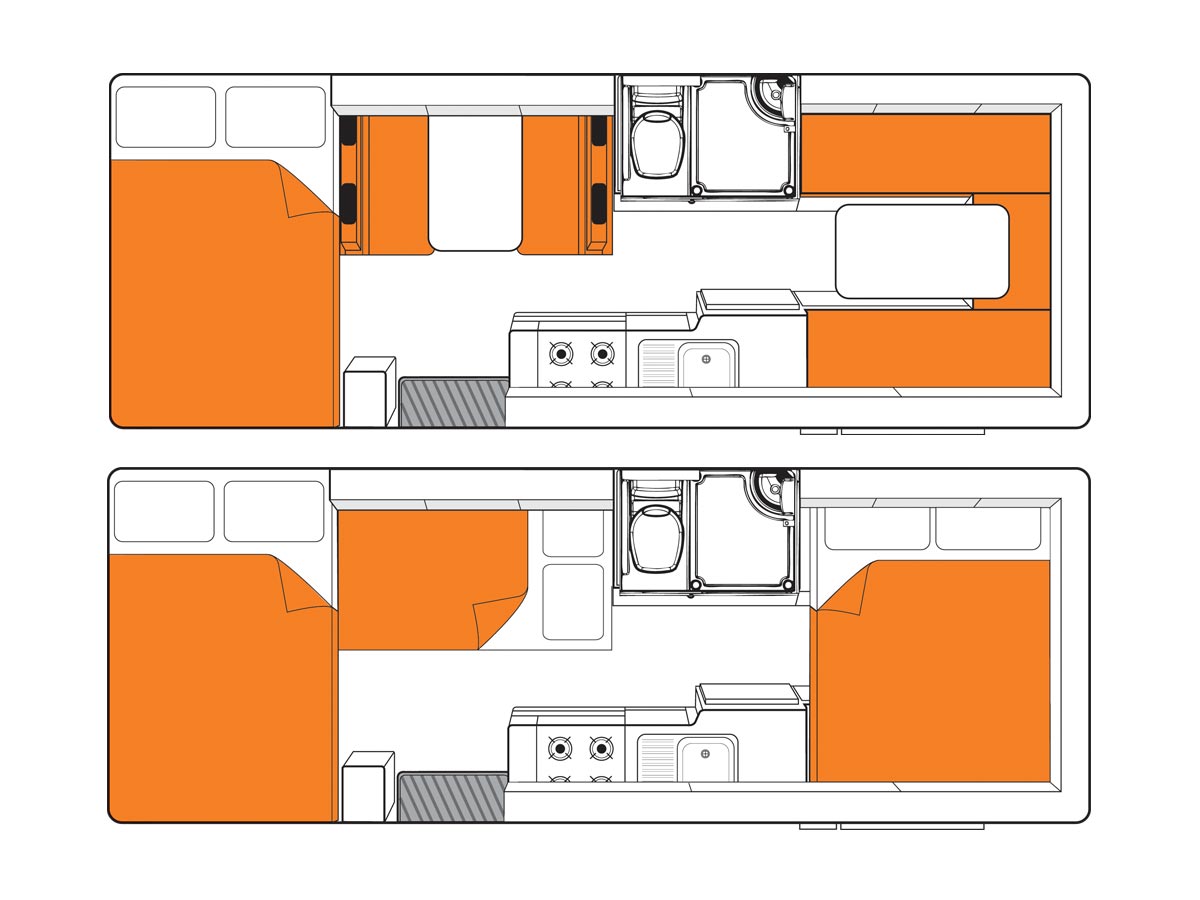 Frontier Motorhome 6 Berth - floorplan view