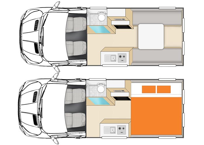 Britz Trailblazer - floorplan view