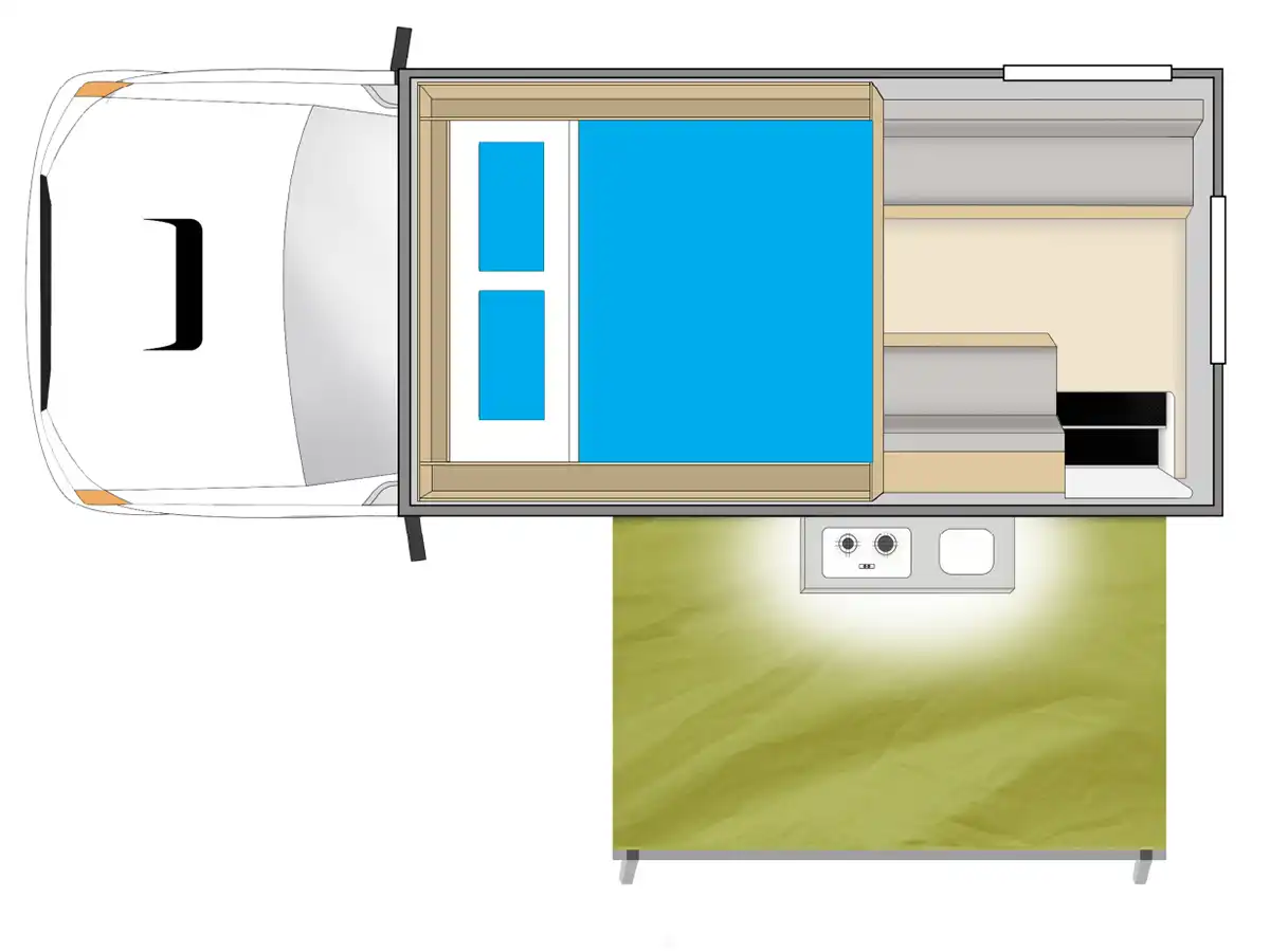 CC 4WD Camper - Floor Plan