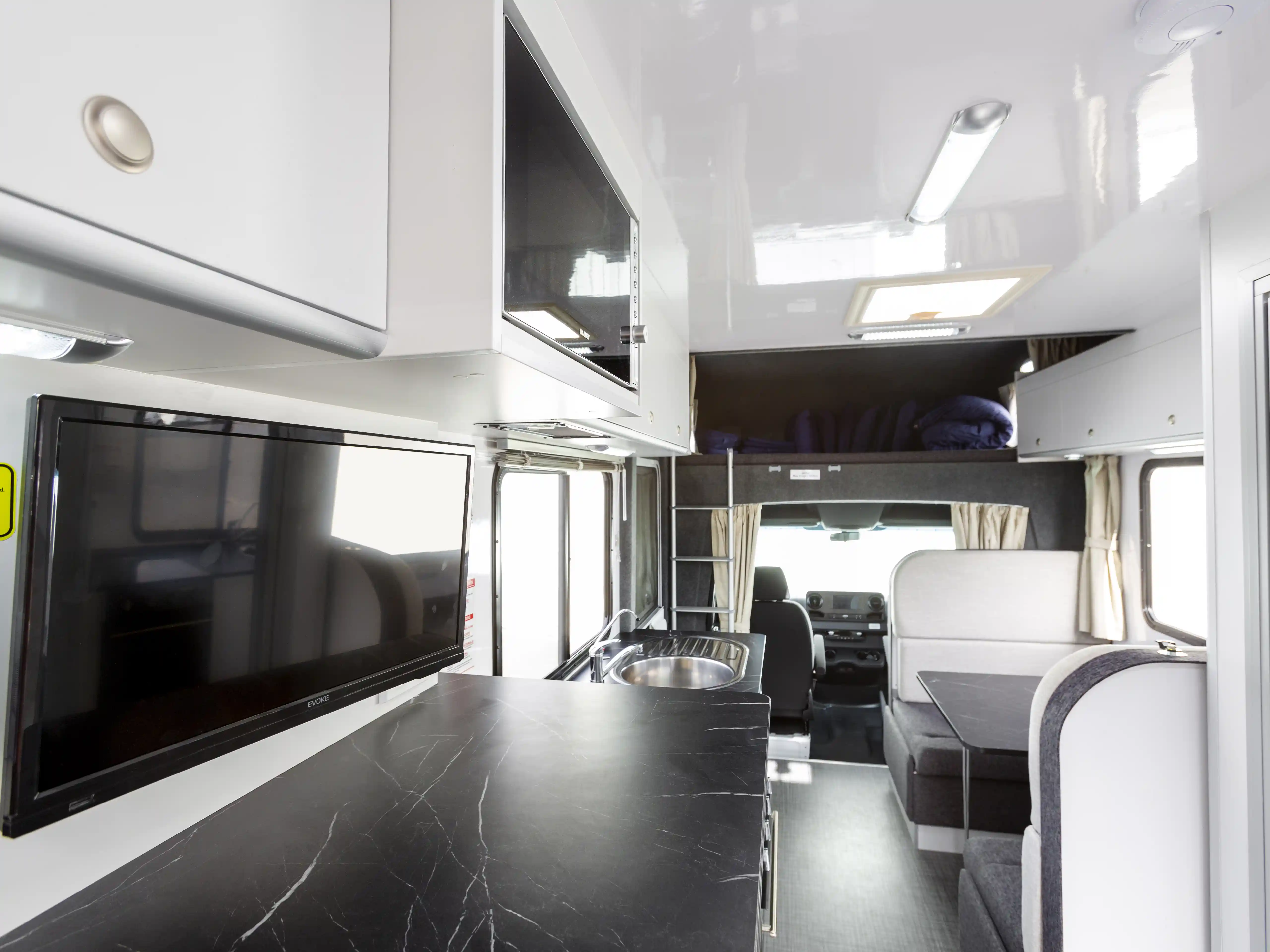 Cheapa 4 Berth Interior from Back to Front View