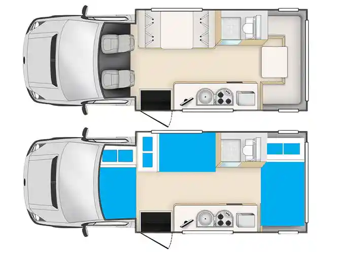 Cheapa 6 Berth Floor Plan