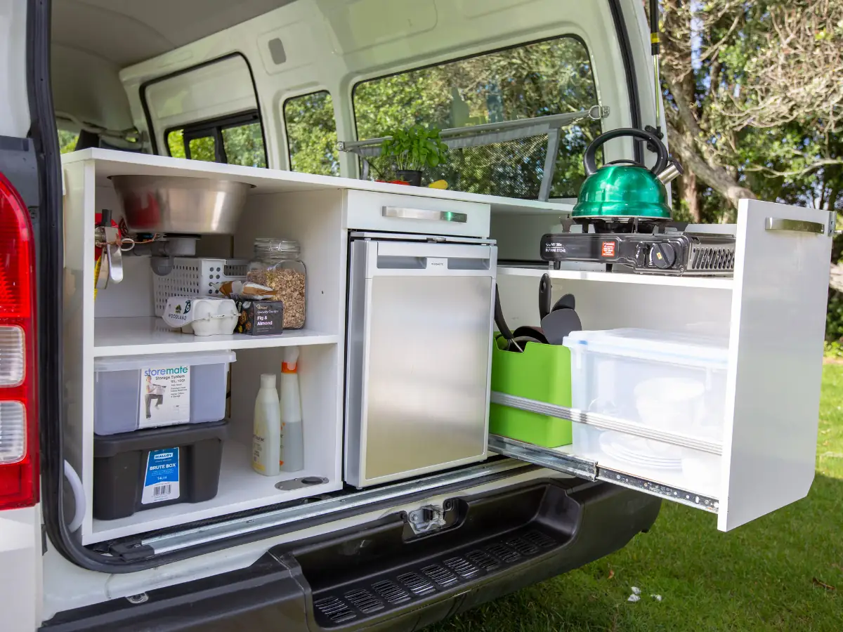 Malibu Campervan Kitchen Storage