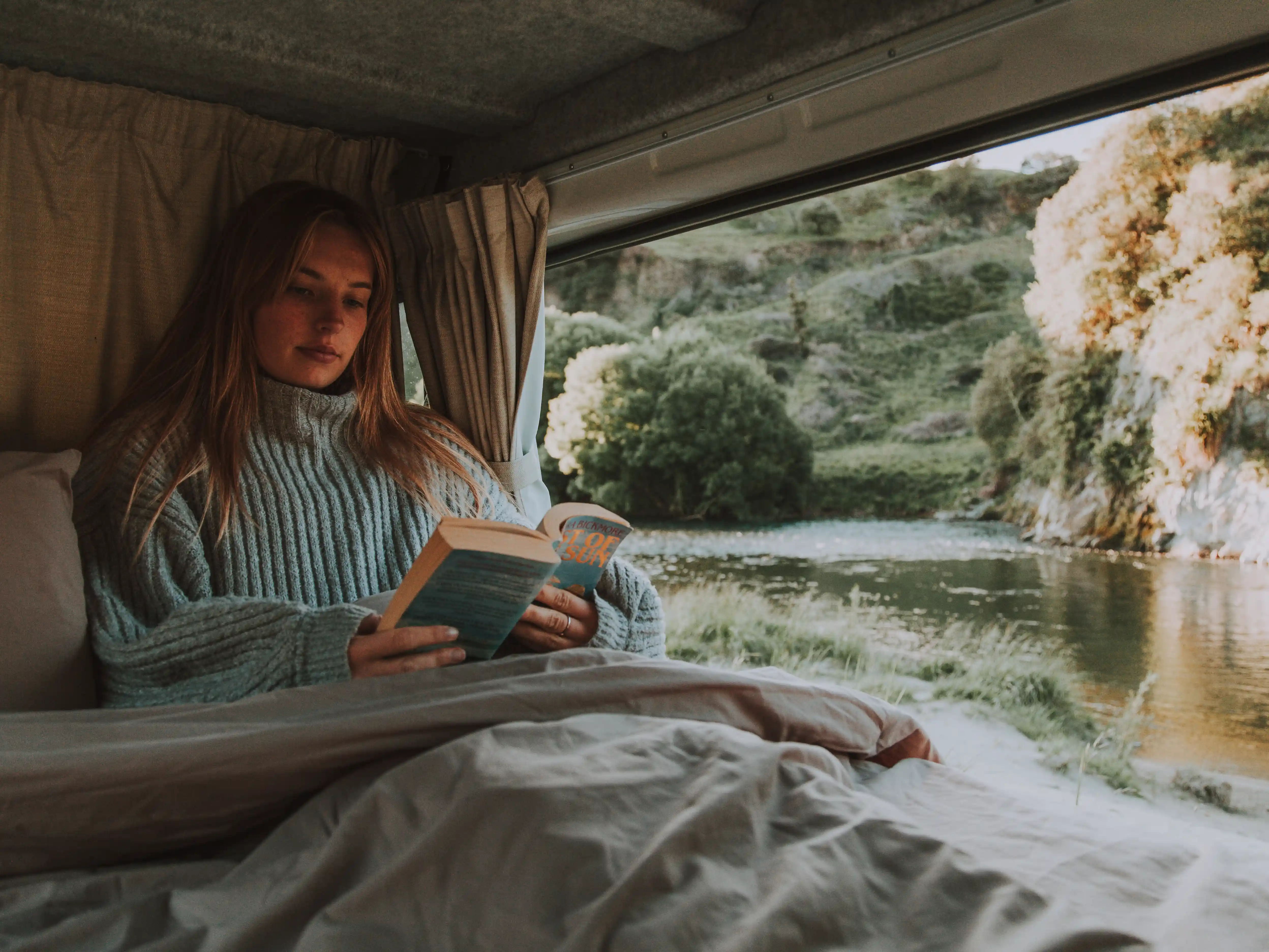 Hippie Endeavour Camper Bed Set Up View