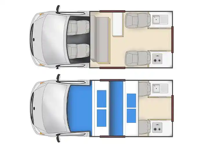 Hippie Endeavour Camper Floor Plan