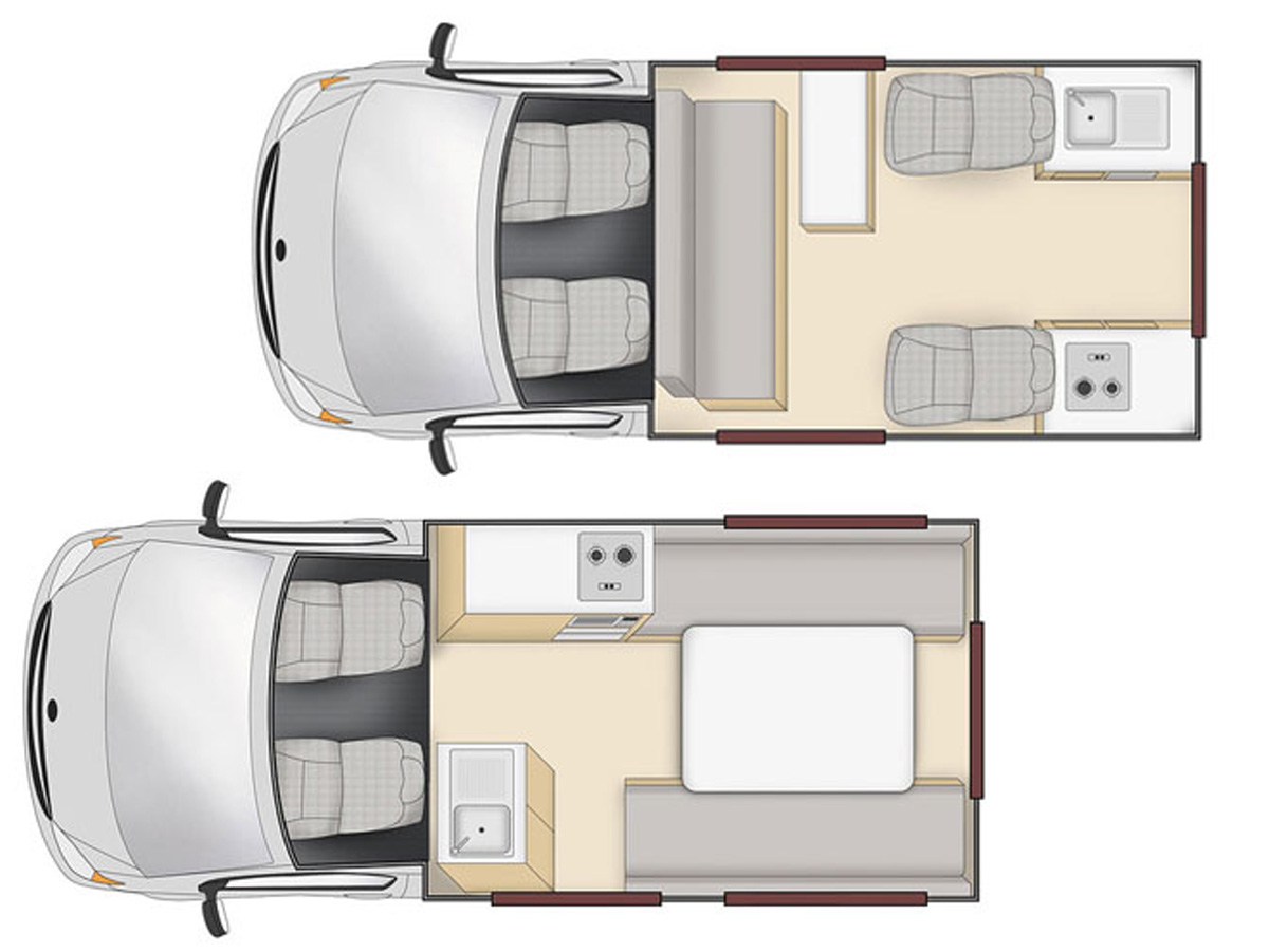 Hippie Hitop Camper - Inside view