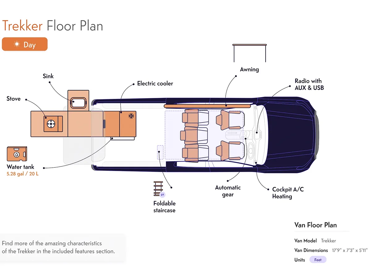 4WD Trekker Floor Plan Day