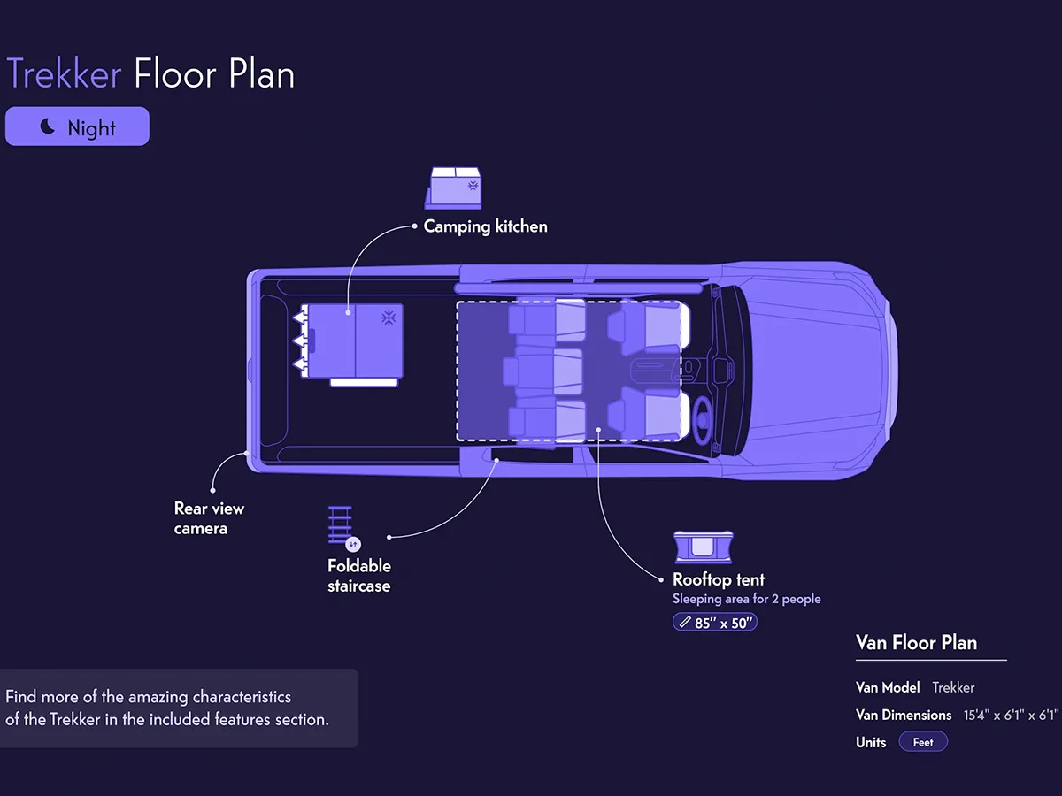 4WD Trekker Floor Plan Night