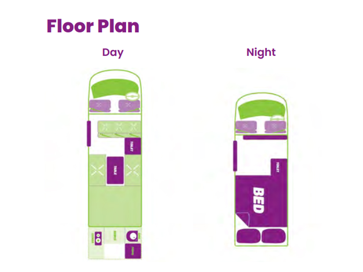 Coaster - Floor plan view