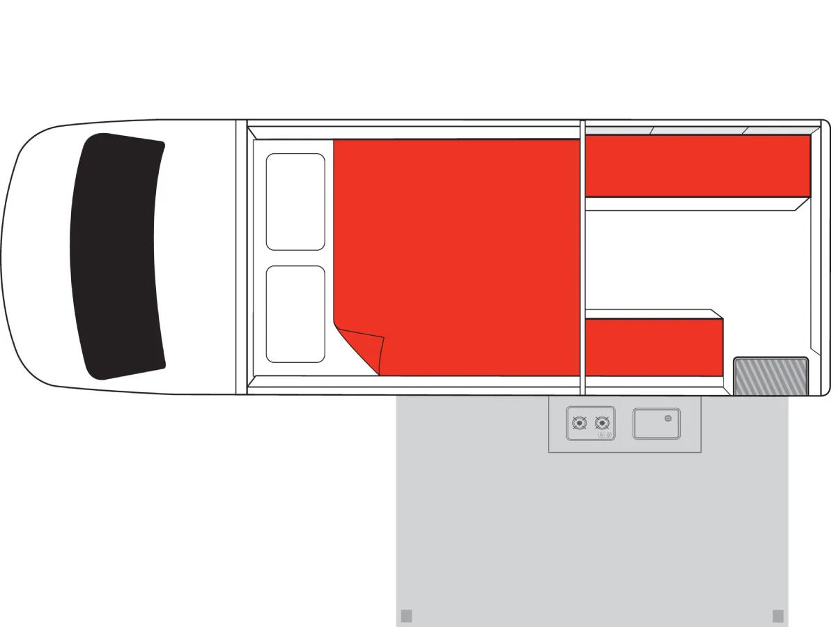 Mighty 4WD Camper Floorplan