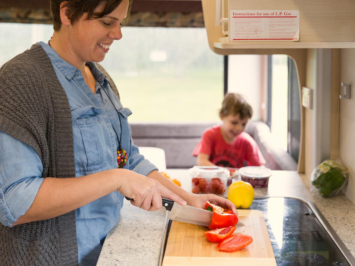 Big Six 6 Berth - inside kitchen view