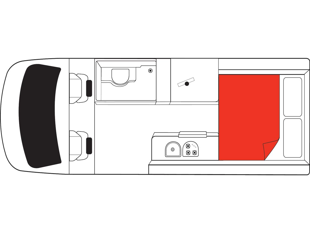 Deuce  2 Berth - floorplan view